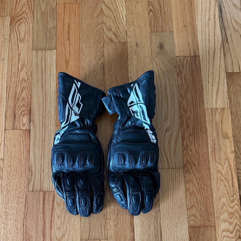 Fly racing moto leather gloves